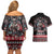 Viking Santa Christmas Couples Matching Off Shoulder Short Dress and Hawaiian Shirt Valhalla-la Nordic Xmas Spirit - Wonder Print Shop