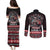 Viking Santa Christmas Couples Matching Puletasi and Long Sleeve Button Shirt Valhalla-la Nordic Xmas Spirit - Wonder Print Shop