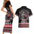Viking Santa Christmas Couples Matching Short Sleeve Bodycon Dress and Hawaiian Shirt Valhalla-la Nordic Xmas Spirit - Wonder Print Shop