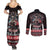 Viking Santa Christmas Couples Matching Summer Maxi Dress and Long Sleeve Button Shirt Valhalla-la Nordic Xmas Spirit - Wonder Print Shop
