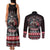 Viking Santa Christmas Couples Matching Tank Maxi Dress and Long Sleeve Button Shirt Valhalla-la Nordic Xmas Spirit - Wonder Print Shop