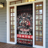 Viking Santa Christmas Door Cover Valhalla-la Nordic Xmas Spirit - Wonder Print Shop