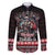 Viking Santa Christmas Family Matching Long Sleeve Bodycon Dress and Hawaiian Shirt Valhalla-la Nordic Xmas Spirit - Wonder Print Shop