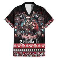 Viking Santa Christmas Family Matching Mermaid Dress and Hawaiian Shirt Valhalla-la Nordic Xmas Spirit - Wonder Print Shop
