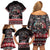 Viking Santa Christmas Family Matching Off Shoulder Short Dress and Hawaiian Shirt Valhalla-la Nordic Xmas Spirit - Wonder Print Shop