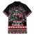 Viking Santa Christmas Family Matching Off Shoulder Short Dress and Hawaiian Shirt Valhalla-la Nordic Xmas Spirit - Wonder Print Shop
