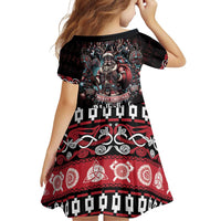 Viking Santa Christmas Family Matching Puletasi and Hawaiian Shirt Valhalla-la Nordic Xmas Spirit - Wonder Print Shop