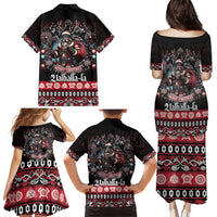 Viking Santa Christmas Family Matching Puletasi and Hawaiian Shirt Valhalla-la Nordic Xmas Spirit - Wonder Print Shop
