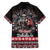 Viking Santa Christmas Family Matching Short Sleeve Bodycon Dress and Hawaiian Shirt Valhalla-la Nordic Xmas Spirit - Wonder Print Shop