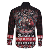 Viking Santa Christmas Family Matching Summer Maxi Dress and Hawaiian Shirt Valhalla-la Nordic Xmas Spirit - Wonder Print Shop