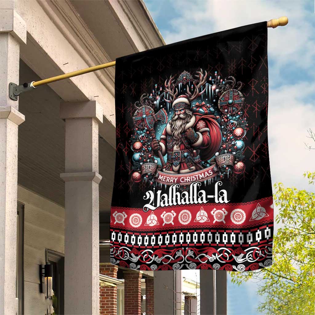 Viking Santa Christmas Garden Flag Valhalla-la Nordic Xmas Spirit - Wonder Print Shop