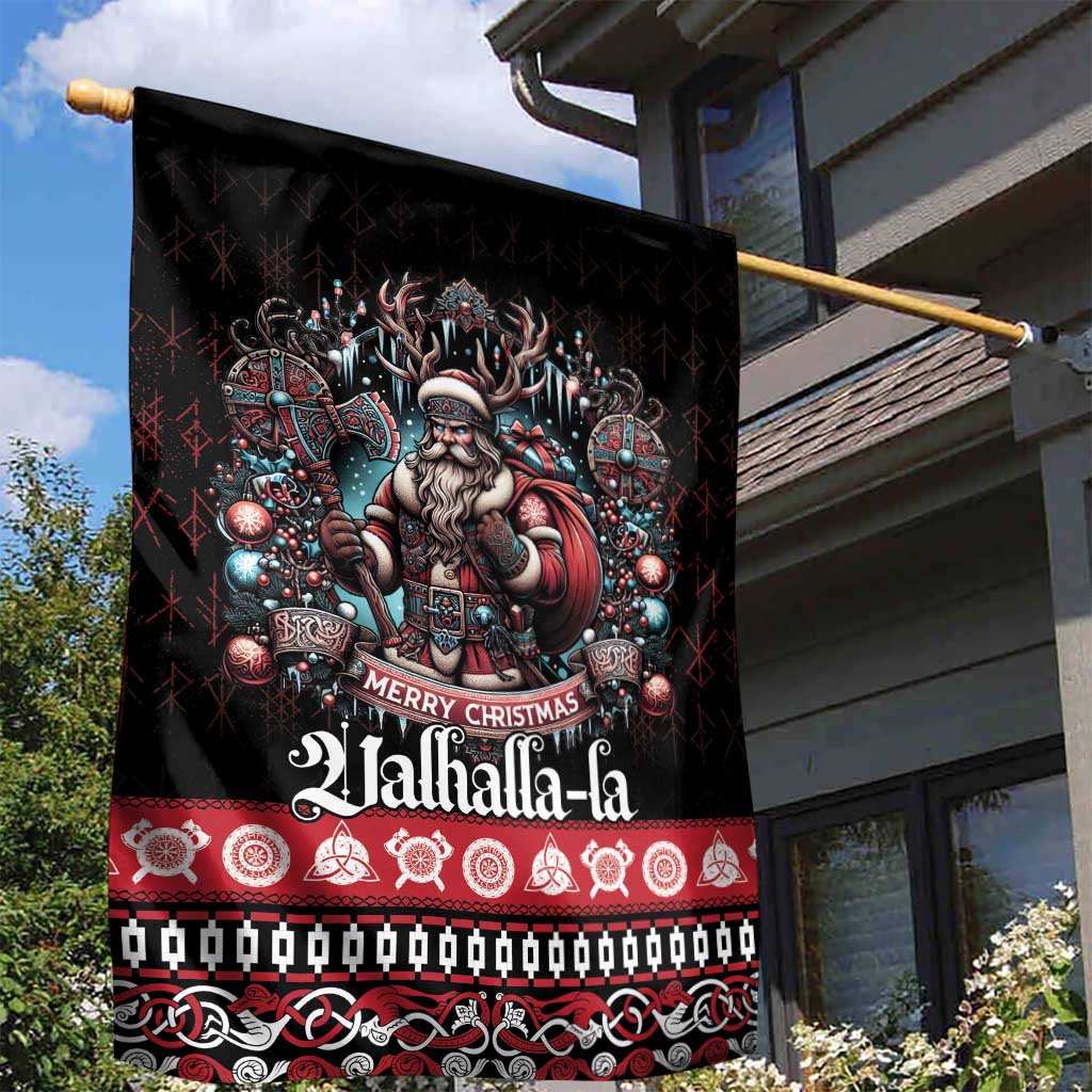 Viking Santa Christmas Garden Flag Valhalla-la Nordic Xmas Spirit - Wonder Print Shop