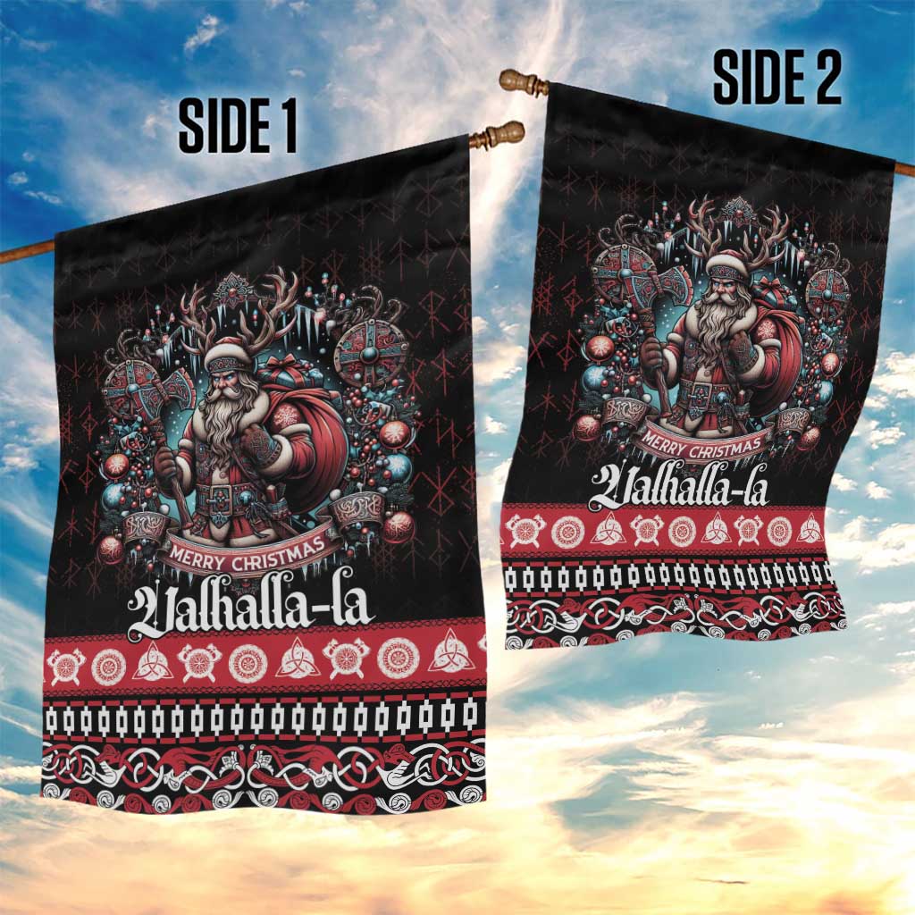 Viking Santa Christmas Garden Flag Valhalla-la Nordic Xmas Spirit - Wonder Print Shop