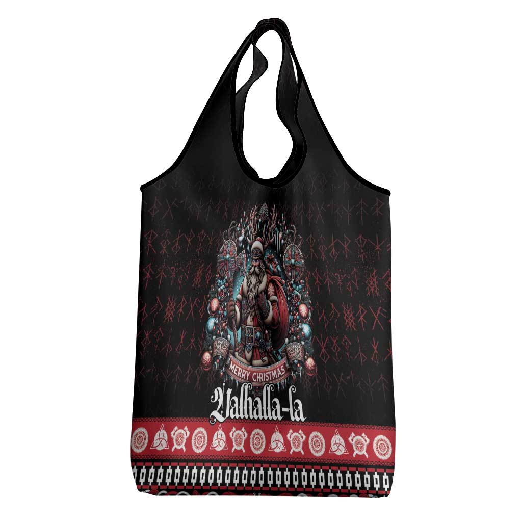 Viking Santa Christmas Grocery Bag Valhalla-la Nordic Xmas Spirit - Wonder Print Shop