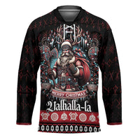 Viking Santa Christmas Hockey Jersey Valhalla-la Nordic Xmas Spirit - Wonder Print Shop