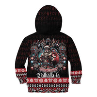 Viking Santa Christmas Kid Hoodie Valhalla-la Nordic Xmas Spirit - Wonder Print Shop