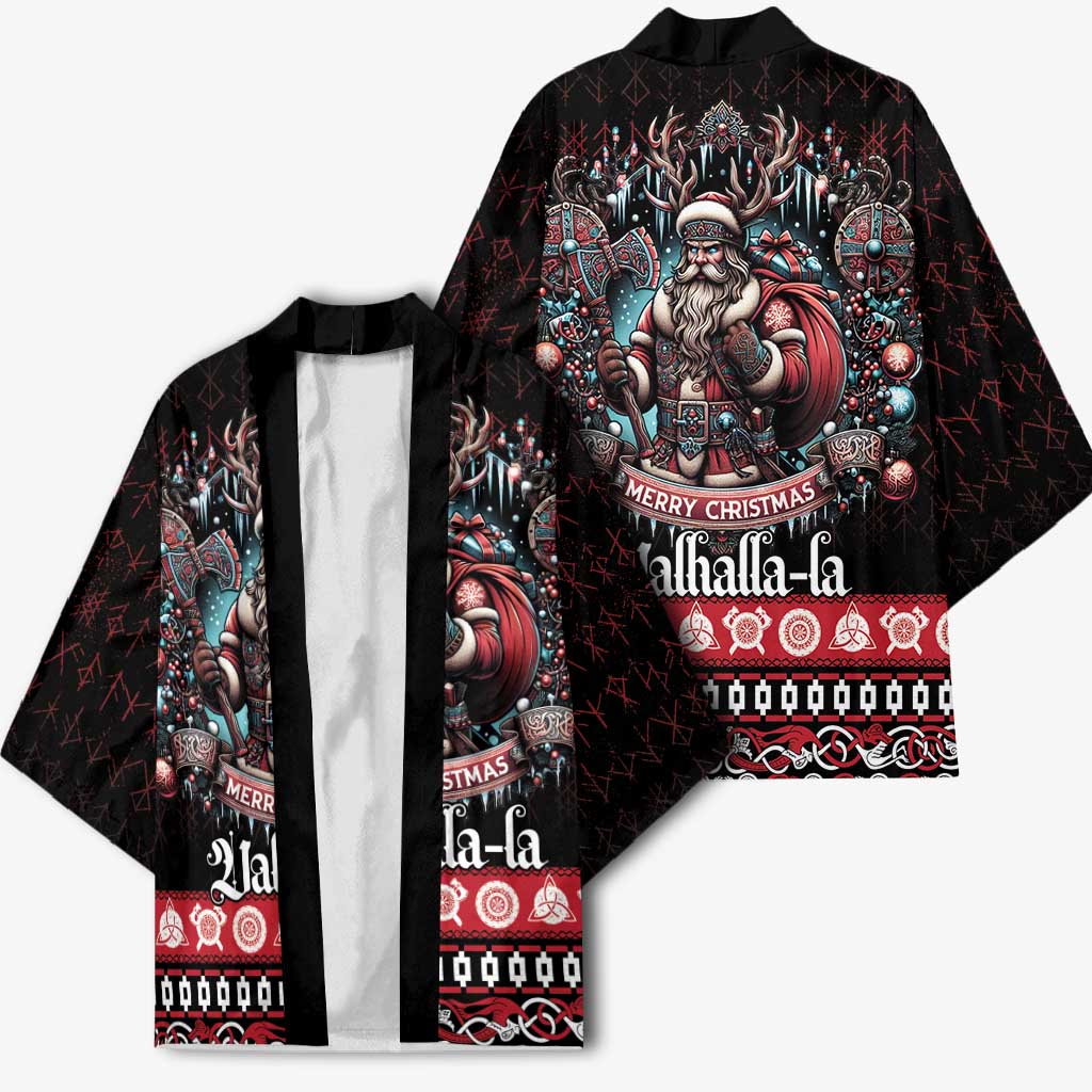 Viking Santa Christmas Kimono Valhalla-la Nordic Xmas Spirit - Wonder Print Shop