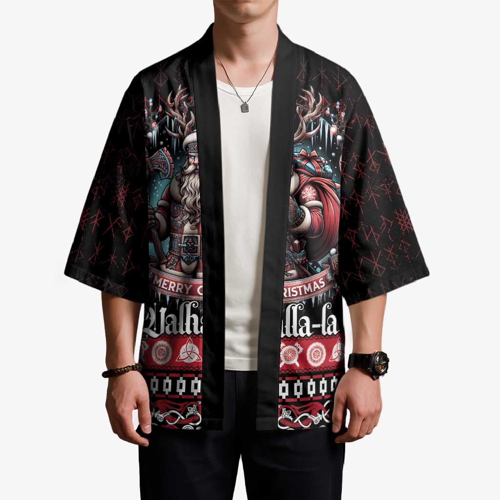Viking Santa Christmas Kimono Valhalla-la Nordic Xmas Spirit - Wonder Print Shop