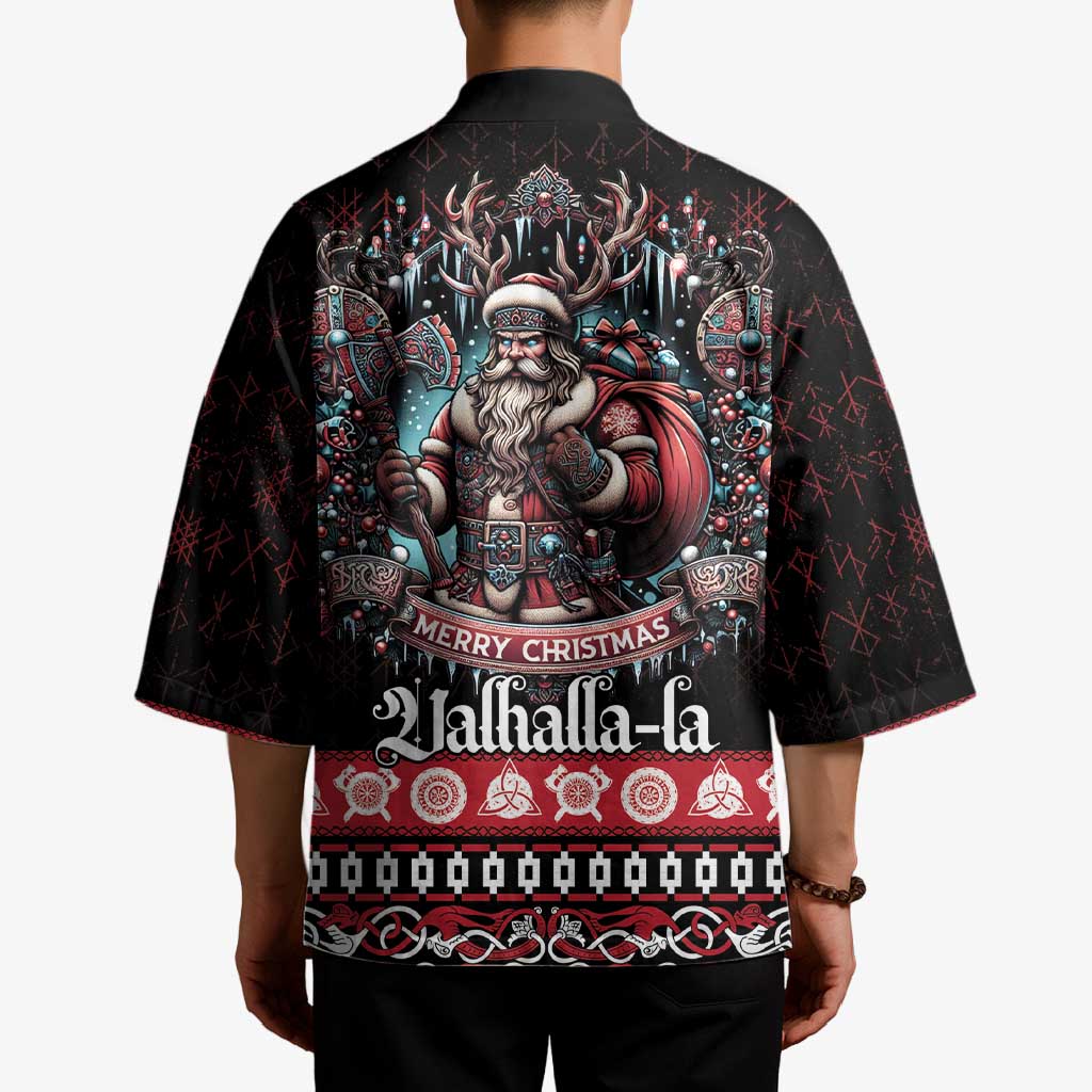 Viking Santa Christmas Kimono Valhalla-la Nordic Xmas Spirit - Wonder Print Shop