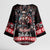 Viking Santa Christmas Kimono Sleeve Blouse Valhalla-la Nordic Xmas Spirit - Wonder Print Shop