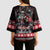 Viking Santa Christmas Kimono Sleeve Blouse Valhalla-la Nordic Xmas Spirit - Wonder Print Shop