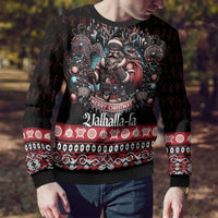 Viking Santa Christmas Ugly Christmas Sweater Valhalla-la Nordic Xmas Spirit - Wonder Print Shop