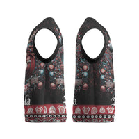 Viking Santa Christmas Knitted V-Neck Vest Valhalla-la Nordic Xmas Spirit - Wonder Print Shop