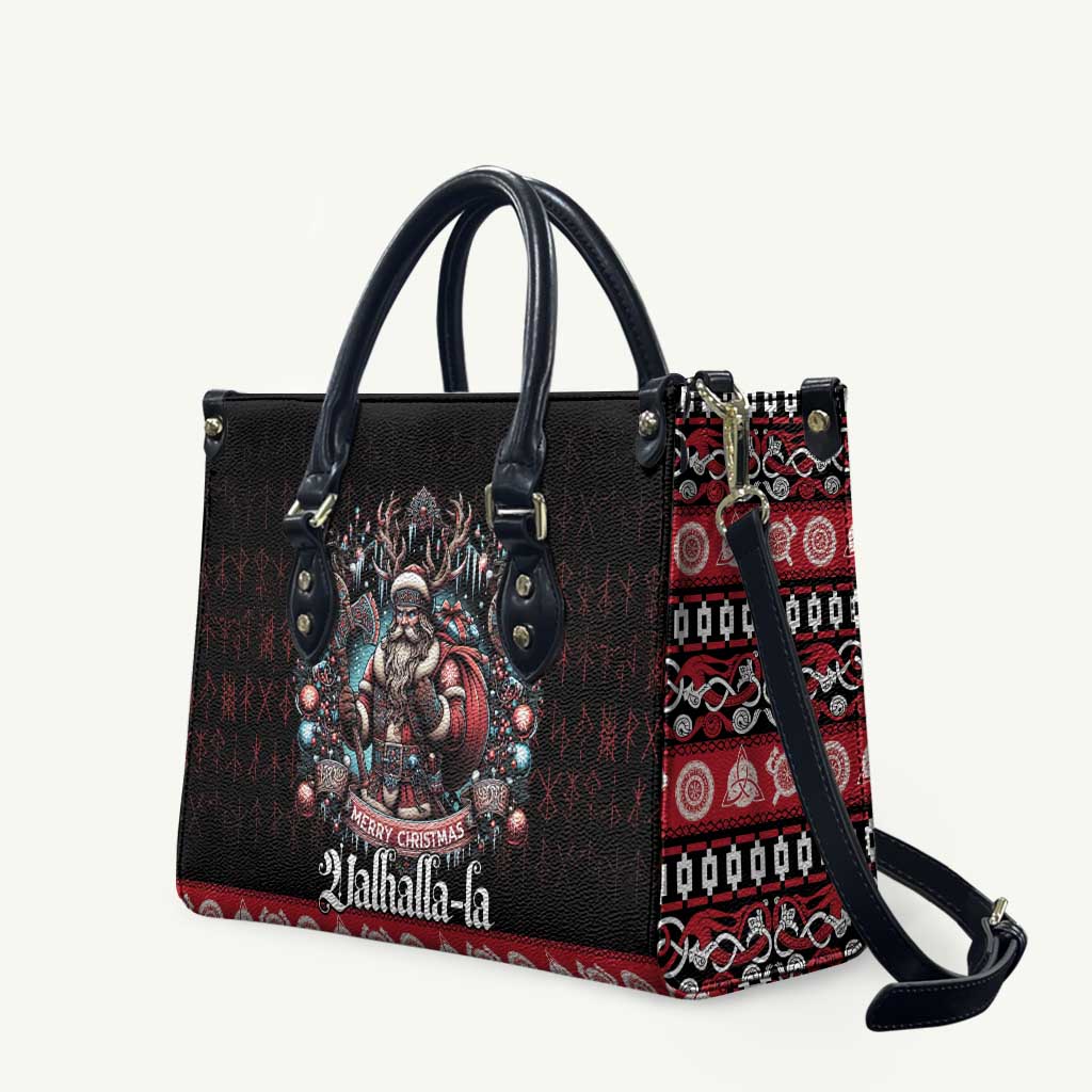 Viking Santa Christmas Leather Bag Valhalla-la Nordic Xmas Spirit - Wonder Print Shop