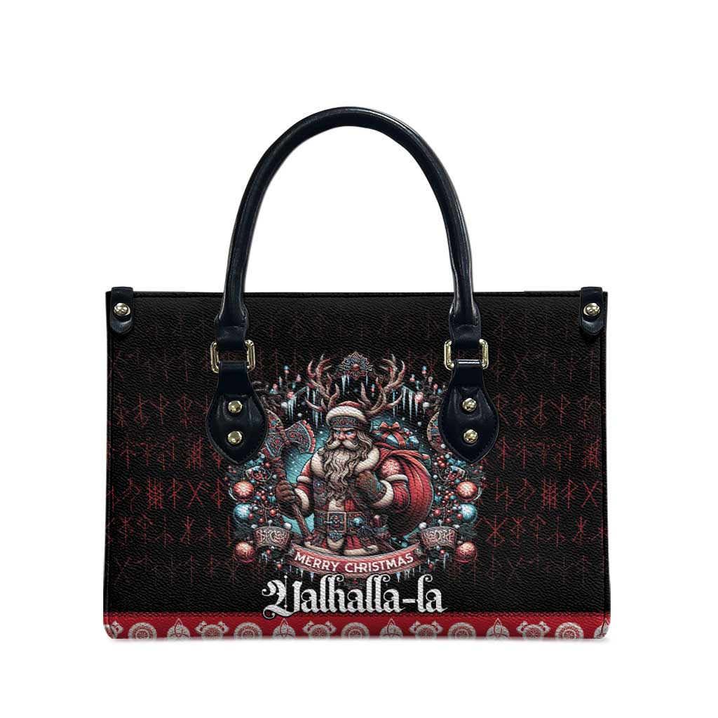 Viking Santa Christmas Leather Bag Valhalla-la Nordic Xmas Spirit - Wonder Print Shop
