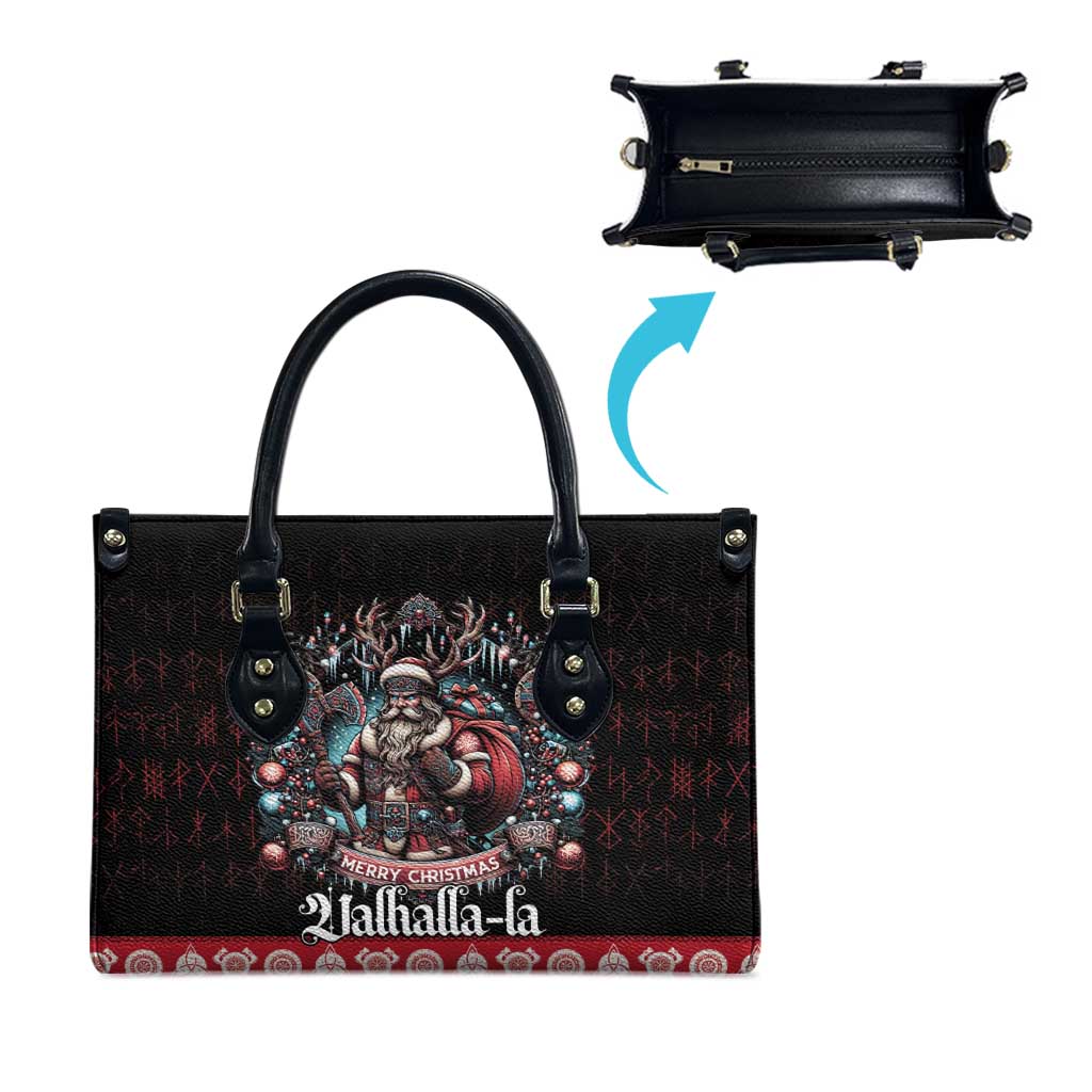 Viking Santa Christmas Leather Bag Valhalla-la Nordic Xmas Spirit - Wonder Print Shop