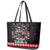 Viking Santa Christmas Leather Tote Bag Valhalla-la Nordic Xmas Spirit - Wonder Print Shop