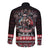 Viking Santa Christmas Long Sleeve Button Shirt Valhalla-la Nordic Xmas Spirit - Wonder Print Shop