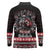 Viking Santa Christmas Long Sleeve Polo Shirt Valhalla-la Nordic Xmas Spirit - Wonder Print Shop