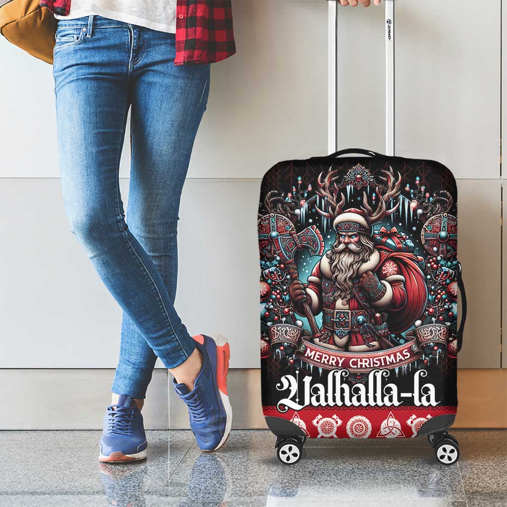 Viking Santa Christmas Luggage Cover Valhalla-la Nordic Xmas Spirit - Wonder Print Shop