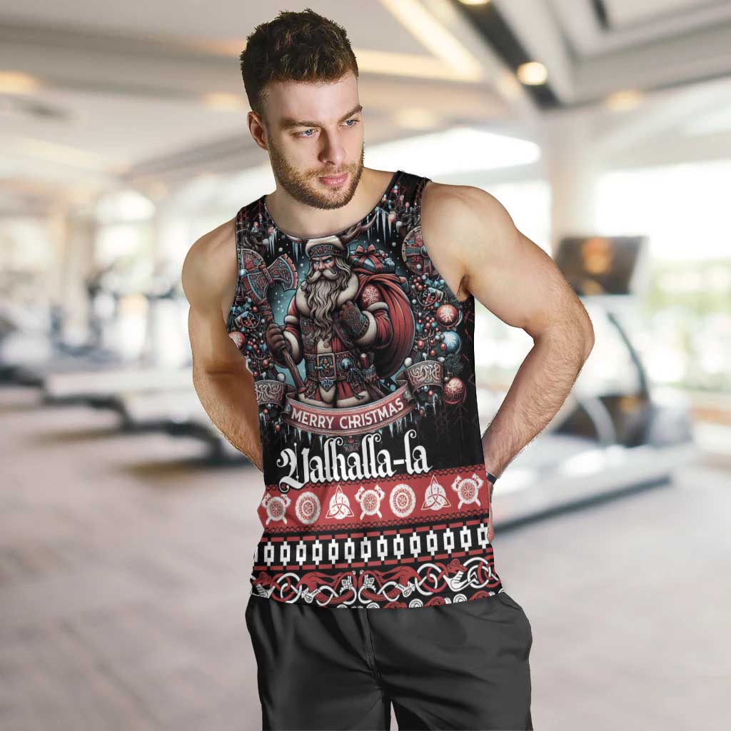 Viking Santa Christmas Men Tank Top Valhalla-la Nordic Xmas Spirit - Wonder Print Shop