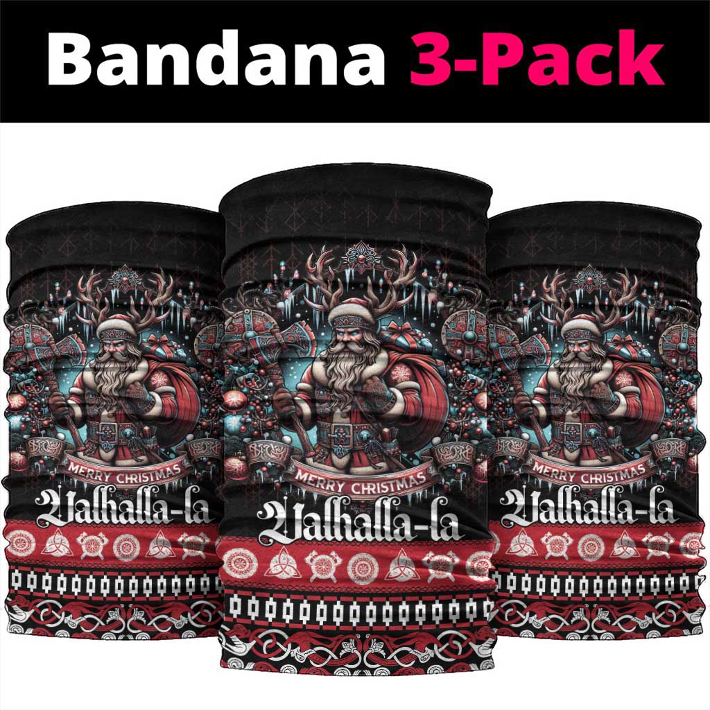 Viking Santa Christmas Neck Gaiter Valhalla-la Nordic Xmas Spirit - Wonder Print Shop