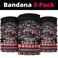 Viking Santa Christmas Neck Gaiter Valhalla-la Nordic Xmas Spirit - Wonder Print Shop