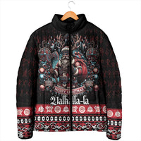 Viking Santa Christmas Padded Jacket Valhalla-la Nordic Xmas Spirit - Wonder Print Shop
