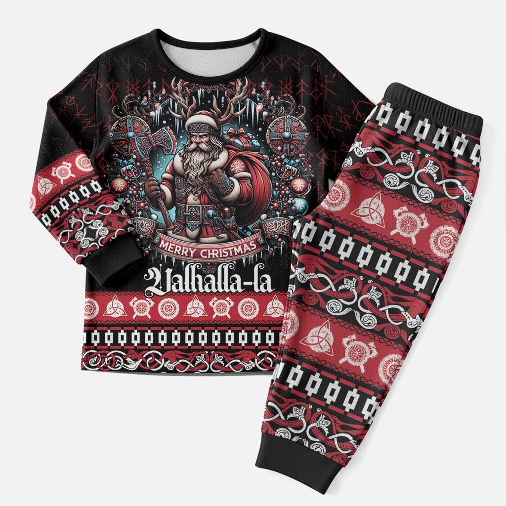 Viking Santa Christmas Pajama Set Valhalla-la Nordic Xmas Spirit - Wonder Print Shop