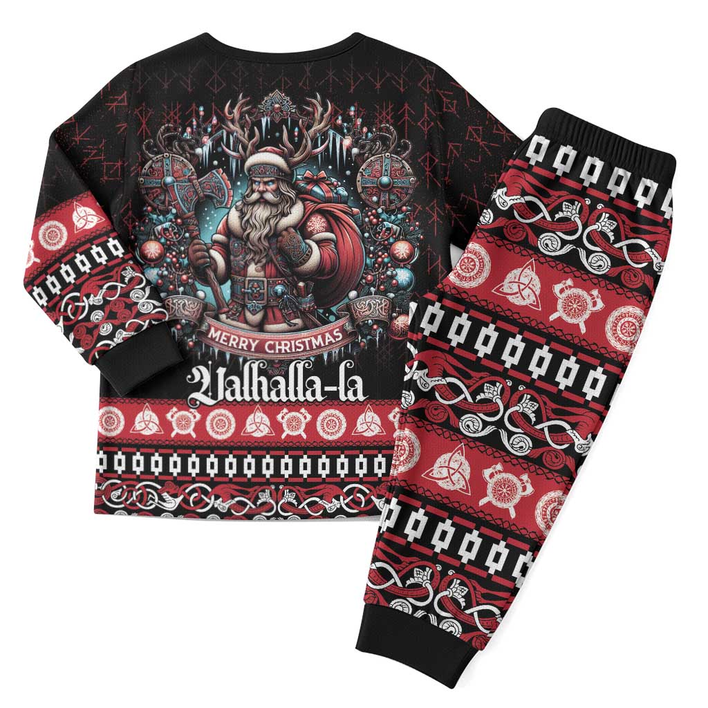 Viking Santa Christmas Pajama Set Valhalla-la Nordic Xmas Spirit - Wonder Print Shop