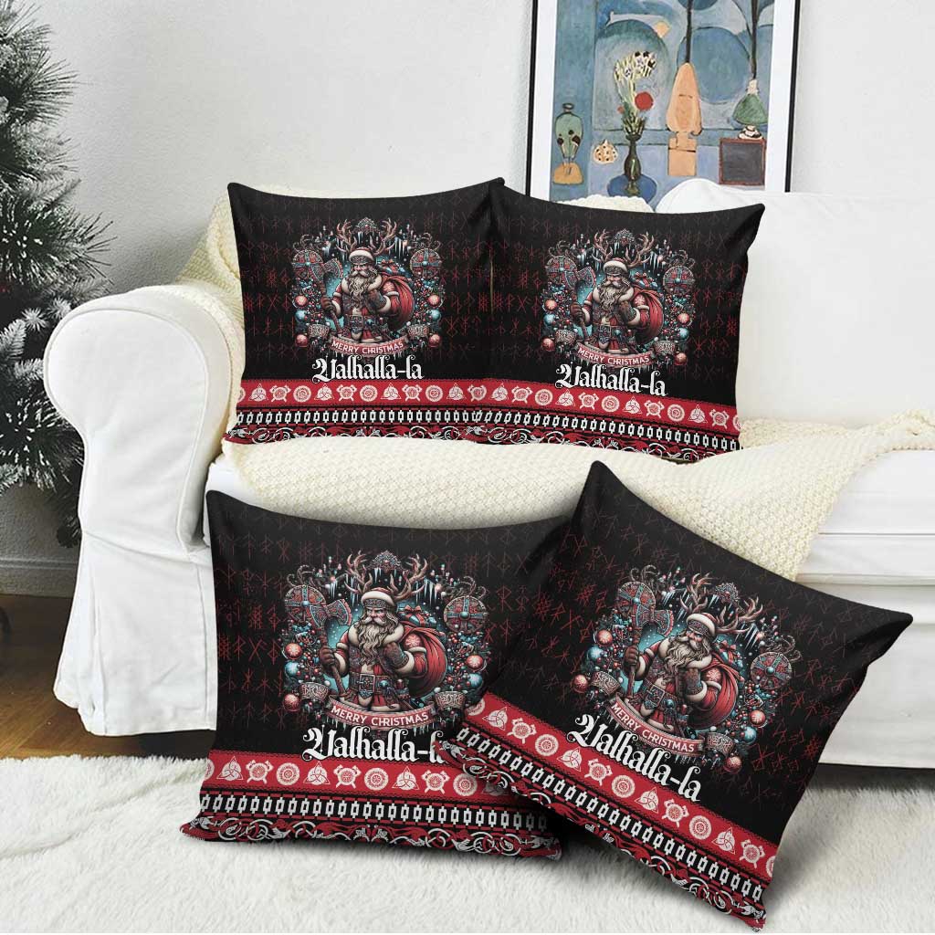 Viking Santa Christmas Pillow Cover Valhalla-la Nordic Xmas Spirit - Wonder Print Shop