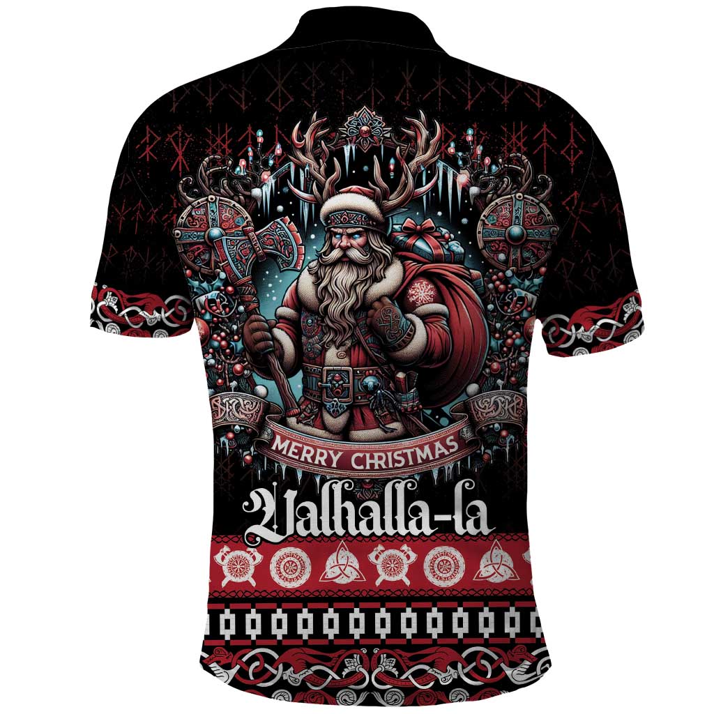 Viking Santa Christmas Polo Shirt Valhalla-la Nordic Xmas Spirit - Wonder Print Shop
