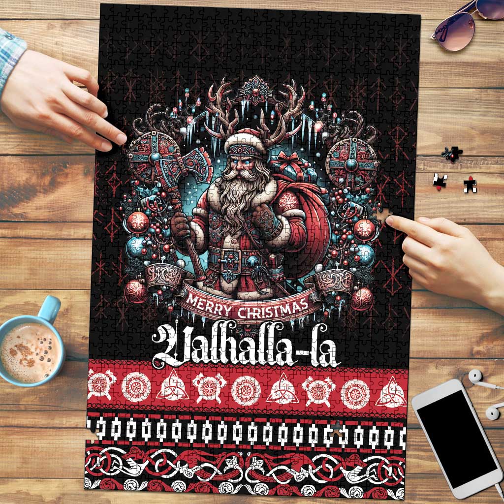 Viking Santa Christmas Puzzle Valhalla-la Nordic Xmas Spirit - Wonder Print Shop