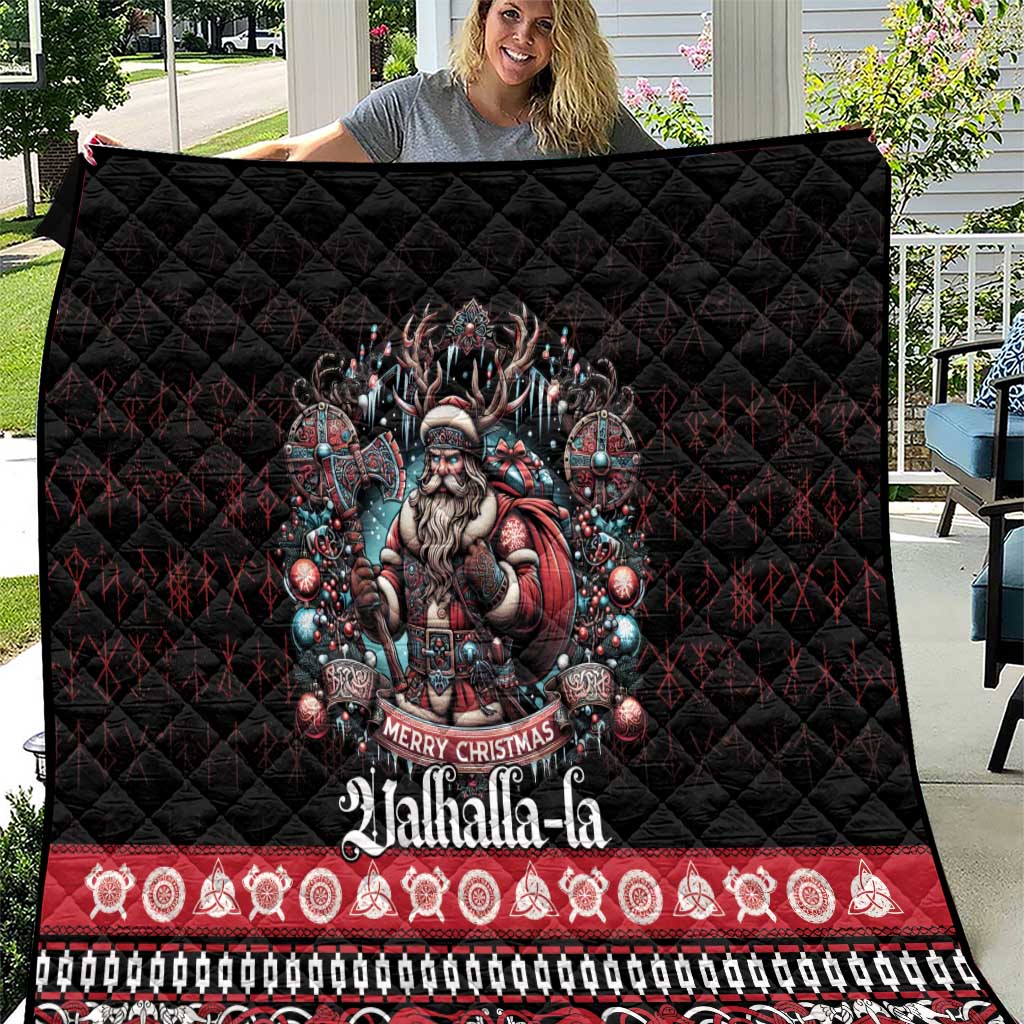 Viking Santa Christmas Quilt Valhalla-la Nordic Xmas Spirit - Wonder Print Shop