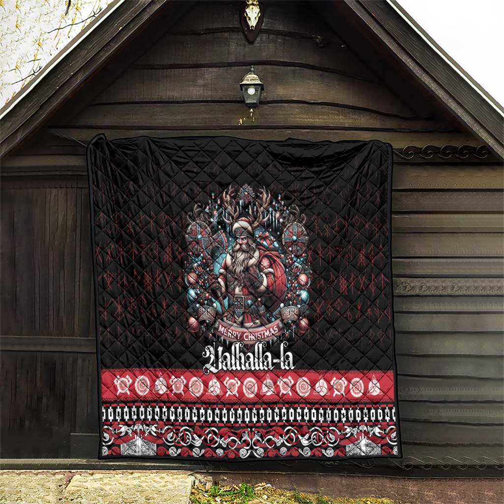 Viking Santa Christmas Quilt Valhalla-la Nordic Xmas Spirit - Wonder Print Shop