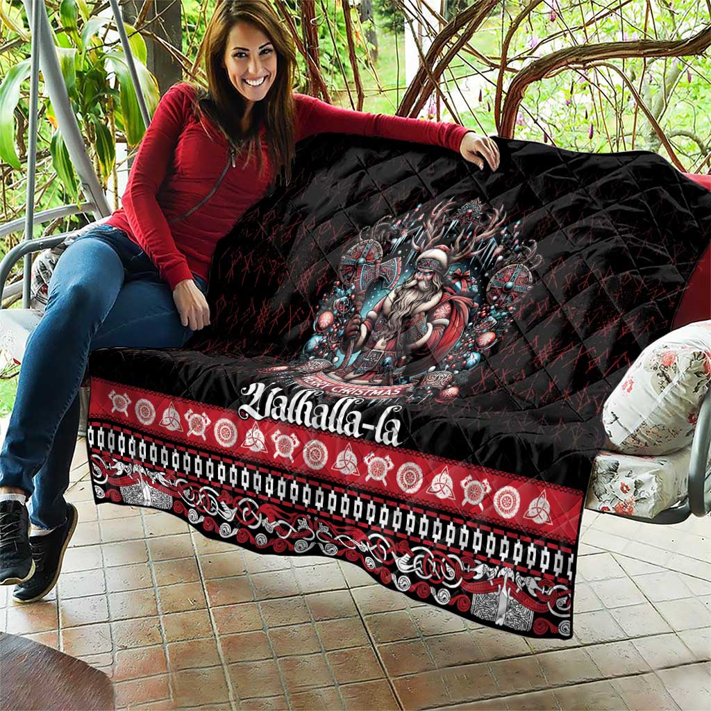 Viking Santa Christmas Quilt Valhalla-la Nordic Xmas Spirit - Wonder Print Shop