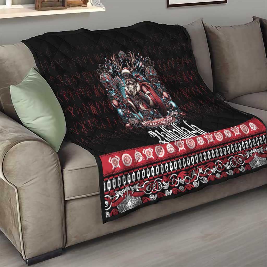 Viking Santa Christmas Quilt Valhalla-la Nordic Xmas Spirit - Wonder Print Shop