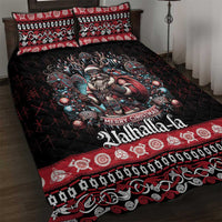 Viking Santa Christmas Quilt Bed Set Valhalla-la Nordic Xmas Spirit - Wonder Print Shop
