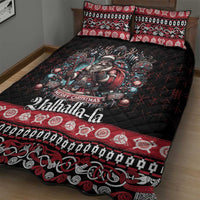 Viking Santa Christmas Quilt Bed Set Valhalla-la Nordic Xmas Spirit - Wonder Print Shop