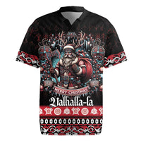 Viking Santa Christmas Rugby Jersey Valhalla-la Nordic Xmas Spirit - Wonder Print Shop